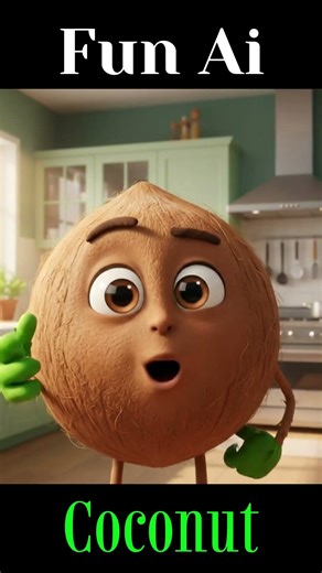 I’m Coconut 🥥 | Funny AI Animated Video #shorts #animatedfood #cartooncoconut #viral #instagram
