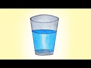 How to draw Glass with Water ‍easy and simple, Glass drawing very easy