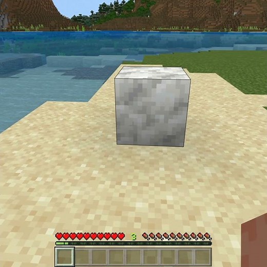 Placing a Block of Calcite in Minecraft Caves and Cliffs