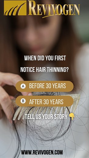 ✨ We’re kicking off this Monday with something special ✨ At Revivogen, we want to hear your story — because every strand tells the story behind the person. 💭💇‍♀️💇‍♂️ Our products are carefully formulated to support medical treatments and help you revitalize your hair’s natural strength, with every ingredient chosen with care. 🌱💪 🎯 Today’s topic: When did you first notice hair thinning? 📊 Poll: “Before or after 30?” 📣 Tell us your story 👇 We’re listening! 🛒 Learn more about our products