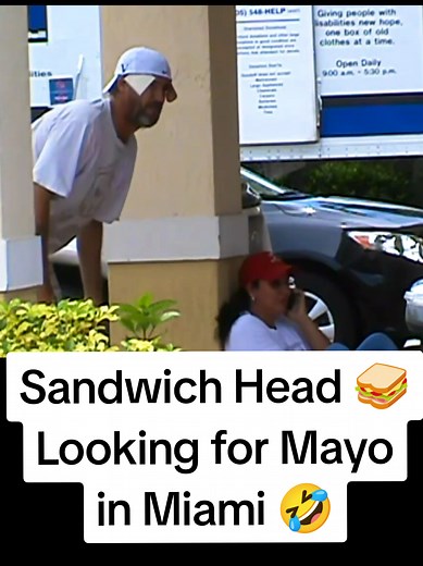 Sandwich Head! 🥪🫡 Looking for Mayo in Miami Prank! 🤣 #prank #pranks #lol #funnytiktok #prankvideos #comedyvideo #funnyvideos😂 #funnyprank