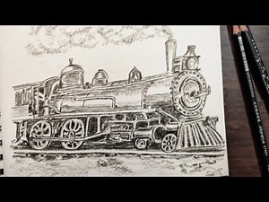 How to Draw the old Train | pencil art | Time-lapse | step by step | easy to Draw
