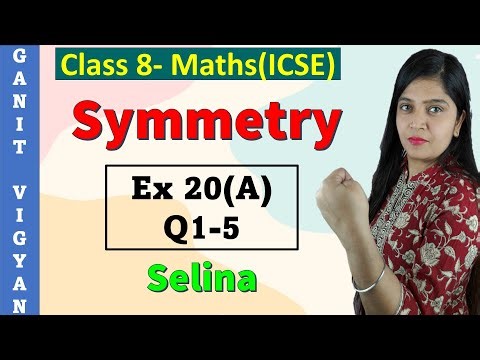 Symmetry | ICSE class 8 mathematics | Ch 20 | Ex 20(A) | Q 1-5 | Selina