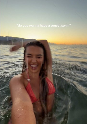 Lucinda's Sunset Swim with Zay and Friends