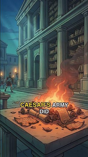 Why did the Library of Alexandria burn?