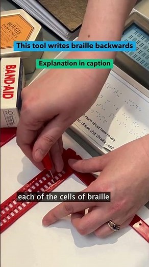 Writing braille by hand requires writing it backwards