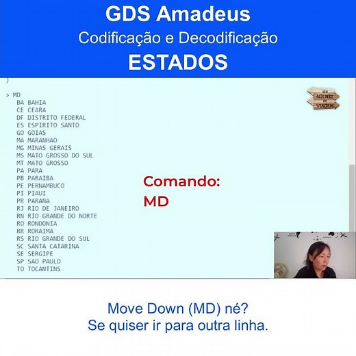 GDS Amadeus: Codificação e Decodificação - Estados #shorts