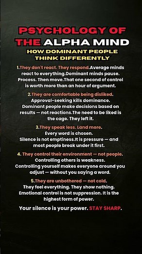 Psychology of the Alpha Mind