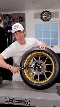 Motorcycle tire change ASMR slicks + Marchesini #racingslicks #asmr #bikebuilds #garage93