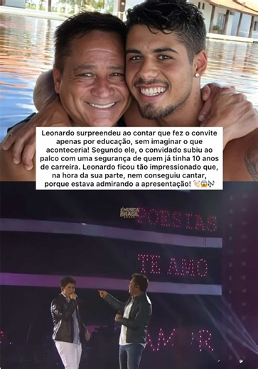 Leonardo e Zé Felipe cantando 'Te Amo Demais' — o momento em família