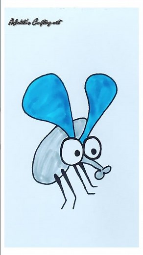 How to draw a Insect easily step by step / Easy insect drawing tutorial for beginners #drawing #art