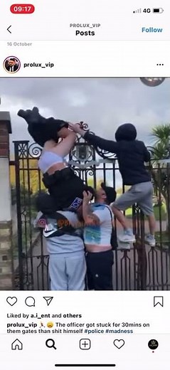 UK Police Caught Hanging Upside Down With His Pants. POLICE MAN POOD HIS PANTS!