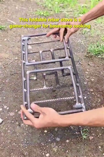 Smart DIY: Rebar Folding Stove for Outdoor Cooking