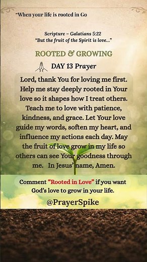 Rooted & Growing: Rooted In Love (Day 13 Prayer) #newseries #prayer #stayconnected