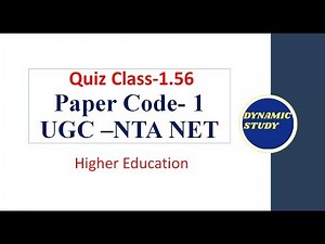 🔴UGC- NTA NET Paper-1 Quiz Class-1.56 Live Higher Education