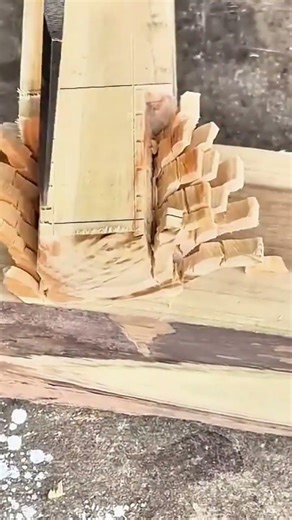 The Process of Making Corner Wood Joints Using Manual Chiselling Techniques #shorts