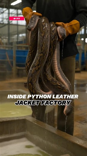 How Luxury Python Leather Jackets Are Made 🐍 #shorts #howitsmade #python