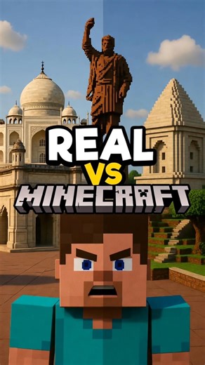 India's famous monuments in Minecraft world #minecraft