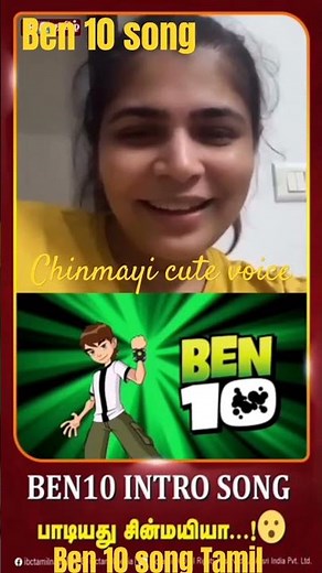 Ben 10 intro song Tamil by Chinmayi #ben10 #chinmayi #tamil