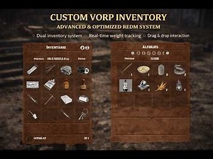 Custom VORP Inventory – Advanced & Optimized RedM System 🎒