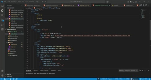 JavaScript Bomb Blast Timer Project: DOM Manipulation & Timers | Majji Durga Prasad posted on the topic | LinkedIn