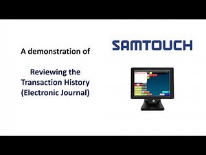 Samtouch Transaction History Demonstration