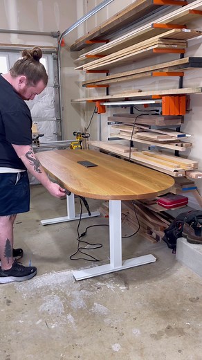 Sit stand conference desk is done. #madeinoregon #oregonsmallbusiness #furnituremaker | Gerber Design Co