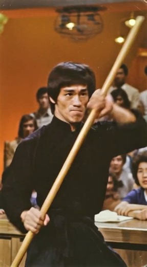 Bruce Lee Shows His Staff Mastery on TV 🐉 Incredible Speed#BruceLee #MartialArts #Staff #Shorts