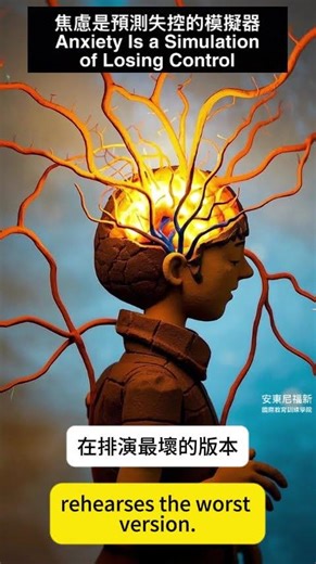 焦慮是預測失控的模擬器Anxiety Is a Simulation of Losing Control情緒狀態管理第一品牌安東尼福新國際教育訓練學院 秦福新老師看見那個真正的自己 ，才是療癒的開始