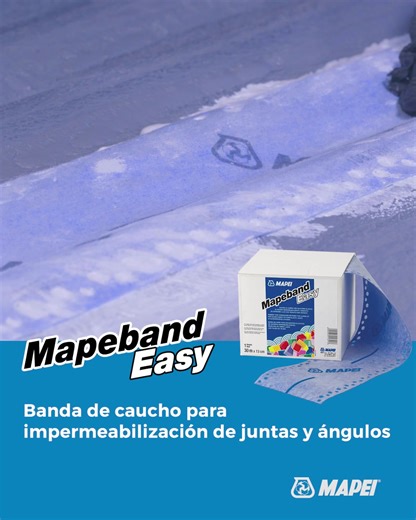 Mapeband Easy sella uniones críticas donde los impermeabilizantes suelen fallar: esquinas, ángulos y encuentros entre muros y pisos. ✅ Flexible y resistente ✅ Se adapta a superficies irregulares ✅ Compatible con sistemas cementosos #MapebandEasy #MAPEI #Impermeabilización | MAPEI México
