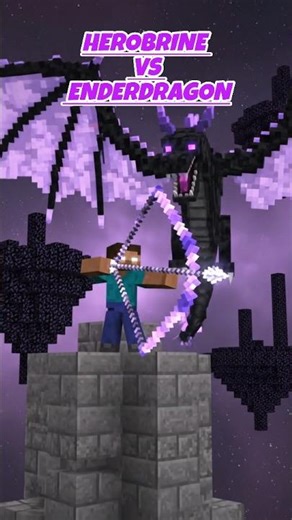 Herobrine vs Ender dragon 💀 | Minecraft Ender dragon slayer | Minecraft herobrine | #minecraft
