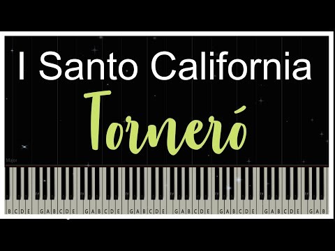 Torneró - I Santo California (Piano Tutorial) #piano #tornero #pianotutorial