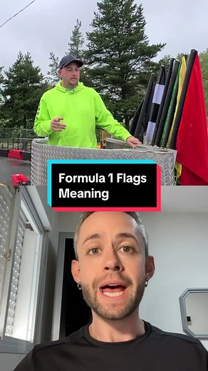 Formula 1 flags meaning: Green Flag: Track’s clear, full speed ahead, no restrictions. Yellow Flag: Something’s wrong on the track, maybe a crash or debris. Slow down and be ready to avoid it. If it’s a Double Yellow, you’ve got to slow down a lot, and overtaking is strictly prohibited. Red Flag: The race is stopped, usually because of a big accident or dangerous conditions. Everyone heads back to the pits and waits for the green light to restart. Blue Flag: This one’s for the slower cars,if a f