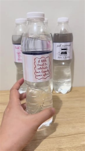 Black and Gray Hand Drawn Wedding Water Bottle Label, Water Bottle Sticker, DIY Party Favors, Wedding Favor Ideas, Water Bottle Wrap - Etsy