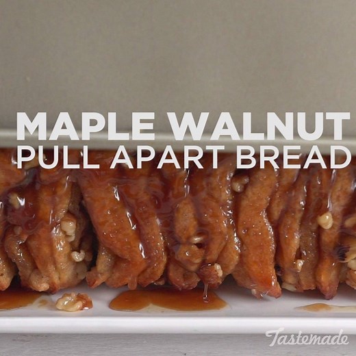 1.7M views · 14K reactions | Maple Sticky Bun Pull Apart Bread Save this recipe: https://taste.md/2kn4mVb | Tastemade | Facebook
