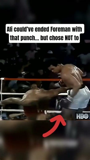 Ali could’ve ended Foreman with that punch but chose NOT to #MuhammadAli #GeorgeForeman #boxing