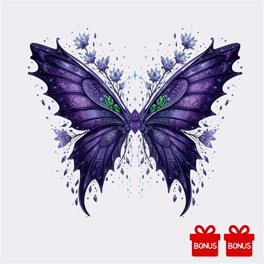 Gothic Butterfly T Shirt Design , Dark Floral Rose Butterfly Graphic, Apparel Print Digital - Etsy