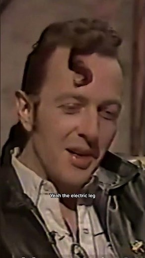 Joe Strummer and his iconic electric leg.