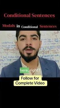 Modals in Conditional Sentences in 60 Seconds #grammar