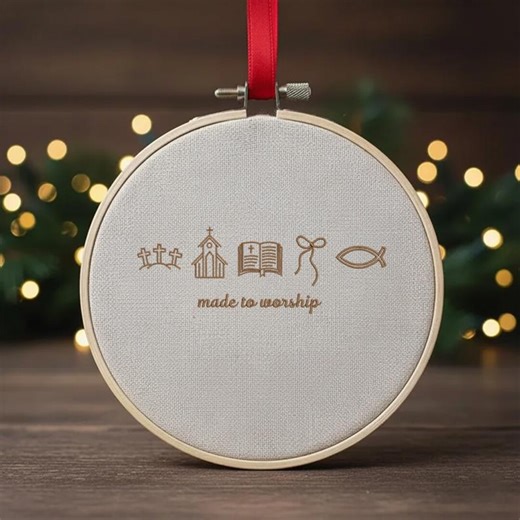 Made to Worship Embroidery Design, Christian Fill-stitch (digital Download) - Etsy