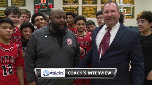 Fitch coach Kareem Brown on the Falcons' 72-67 win over New London, presented by Waterford Dental Health. | GameDay - Connecticut Sports