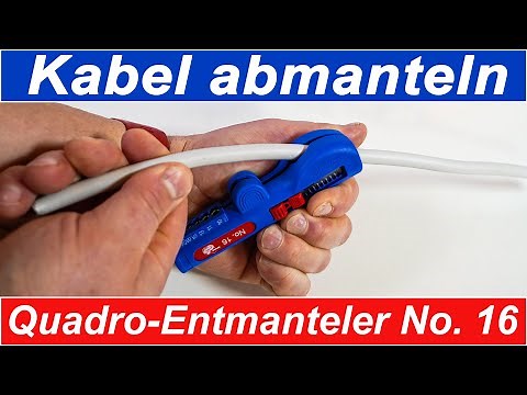 Kabelabmantler richtig einsetzen. Das kann der Quadro-Entmanteler No. 16 von WEICON