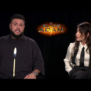 #BlackAdam co-stars Sarah Shahi & Mohammed Amer chat with Echo Kellum about how the film explores what it means to be a hero. See Black Adam in theaters this Friday! https://bit.ly/3TCwoI8 | DC