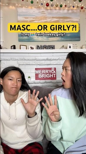 Is my masc. twin lowkey girly!? 👀😱