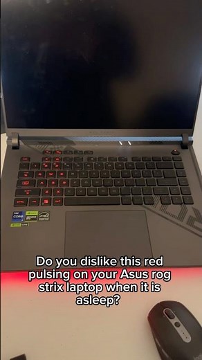 How to disable Asus Rog Strix red pulsing in sleep mode