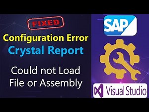 Could not load File or Assembly in Visual Studio | How to Fix Crystal Report Configuration Error