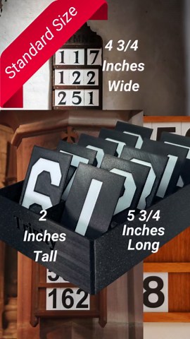 Church Hymn Board Number Box in Classic Black - 2 Sizes - Etsy