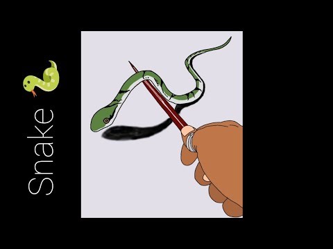 how to draw a realistic snake how to draw a snake easy and 3D sanke 🐍🐍