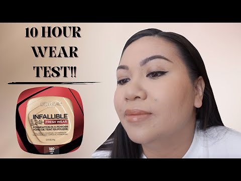 Loreal Infallible 24 Hour Foundation In A Powder | Oily Skin Review and 10 Hour Wear Test