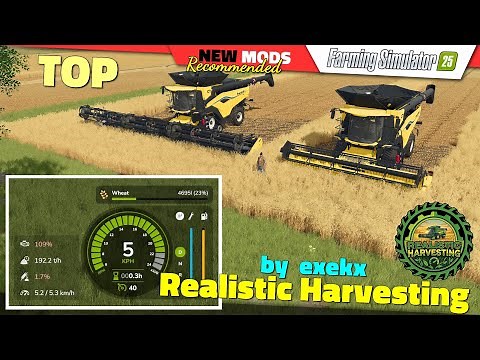 FS25 ★ TOP ★ Realistic Harvesting (by exekx) - Farming Simulator 25 Mods Review QHD